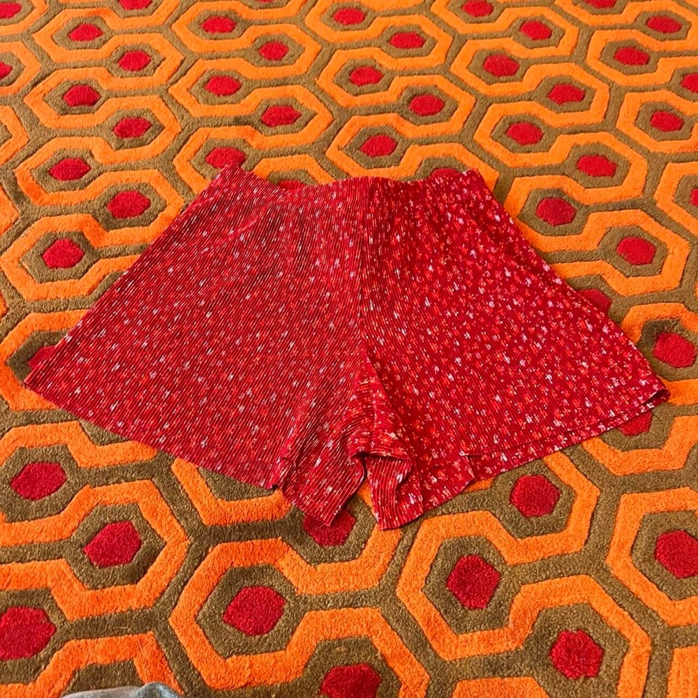 Justice Vibrant Red Women's Shorts flowy small summer spring